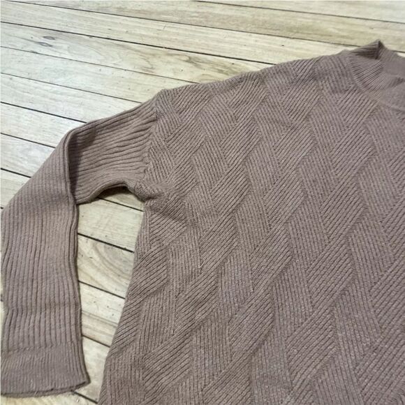 Raya Womens Sweater Brown High Neck Dolman Sleeve Boho Knit Soft Oversized XL - Picture 12 of 16